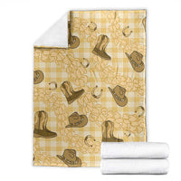 Yellow Palaka Hawaii Cowboy Blanket Puakenikeni Lei Paniolo Papale Seamless Vibes LT14 - Polynesian Pride