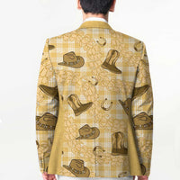 Yellow Palaka Hawaii Cowboy Blazer Puakenikeni Lei Paniolo Papale Seamless Vibes LT14 - Polynesian Pride