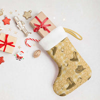 Yellow Palaka Hawaii Cowboy Christmas Stocking Puakenikeni Lei Paniolo Papale Seamless Vibes LT14 - Polynesian Pride
