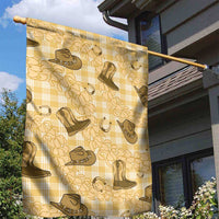 Yellow Palaka Hawaii Cowboy Garden Flag Puakenikeni Lei Paniolo Papale Seamless Vibes LT14 - Polynesian Pride