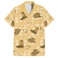 Yellow Palaka Hawaii Cowboy Hawaiian Shirt Puakenikeni Lei Paniolo Papale Seamless Vibes LT14 Yellow - Polynesian Pride