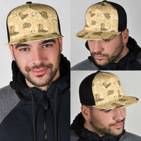 Yellow Palaka Hawaii Cowboy Mesh Trucker Cap Puakenikeni Lei Paniolo Papale Seamless Vibes LT14 - Polynesian Pride