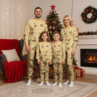 Yellow Palaka Hawaii Cowboy Christmas Pajama Set Puakenikeni Lei Paniolo Papale Seamless Vibes LT14 - Polynesian Pride