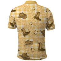 Yellow Palaka Hawaii Cowboy Polo Shirt Puakenikeni Lei Paniolo Papale Seamless Vibes LT14 - Polynesian Pride