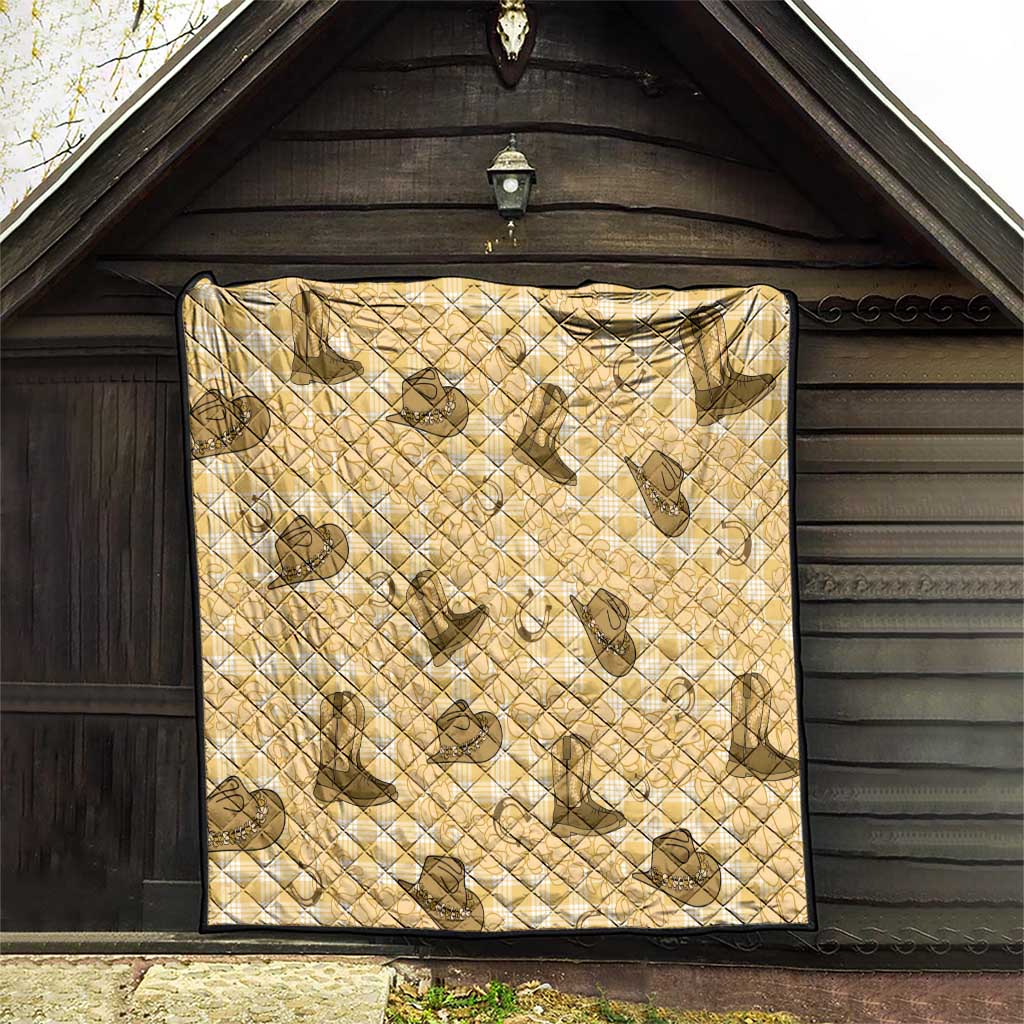 Yellow Palaka Hawaii Cowboy Quilt Puakenikeni Lei Paniolo Papale Seamless Vibes LT14 - Polynesian Pride