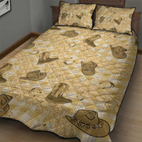 Yellow Palaka Hawaii Cowboy Quilt Bed Set Puakenikeni Lei Paniolo Papale Seamless Vibes LT14 - Polynesian Pride