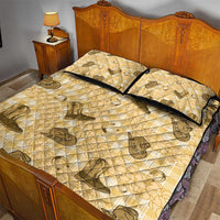 Yellow Palaka Hawaii Cowboy Quilt Bed Set Puakenikeni Lei Paniolo Papale Seamless Vibes LT14 - Polynesian Pride