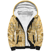 Yellow Palaka Hawaii Cowboy Sherpa Hoodie Puakenikeni Lei Paniolo Papale Seamless Vibes LT14 Unisex Yellow - Polynesian Pride