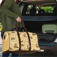 Yellow Palaka Hawaii Cowboy Travel Bag Puakenikeni Lei Paniolo Papale Seamless Vibes LT14 - Polynesian Pride