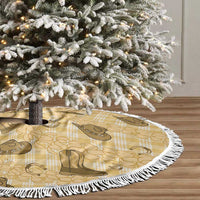 Yellow Palaka Hawaii Cowboy Tree Skirt Puakenikeni Lei Paniolo Papale Seamless Vibes LT14 - Polynesian Pride