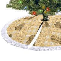 Yellow Palaka Hawaii Cowboy Tree Skirt Puakenikeni Lei Paniolo Papale Seamless Vibes LT14 - Polynesian Pride
