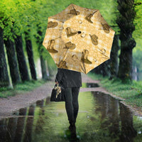 Yellow Palaka Hawaii Cowboy Umbrella Puakenikeni Lei Paniolo Papale Seamless Vibes LT14 - Polynesian Pride
