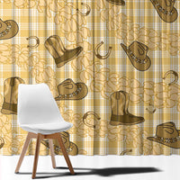 Yellow Palaka Hawaii Cowboy Window Curtain Puakenikeni Lei Paniolo Papale Seamless Vibes LT14 - Polynesian Pride