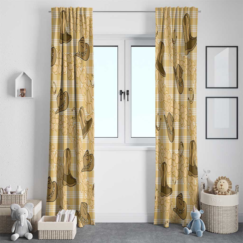 Yellow Palaka Hawaii Cowboy Window Curtain Puakenikeni Lei Paniolo Papale Seamless Vibes LT14 - Polynesian Pride