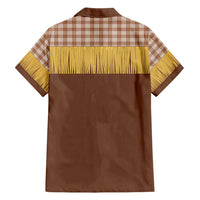 Aloha Hawaii Cowboy Custome Family Matching Short Sleeve Bodycon Dress and Hawaiian Shirt Puakenikeni Lei Palaka Tassel Style LT14 - Polynesian Pride