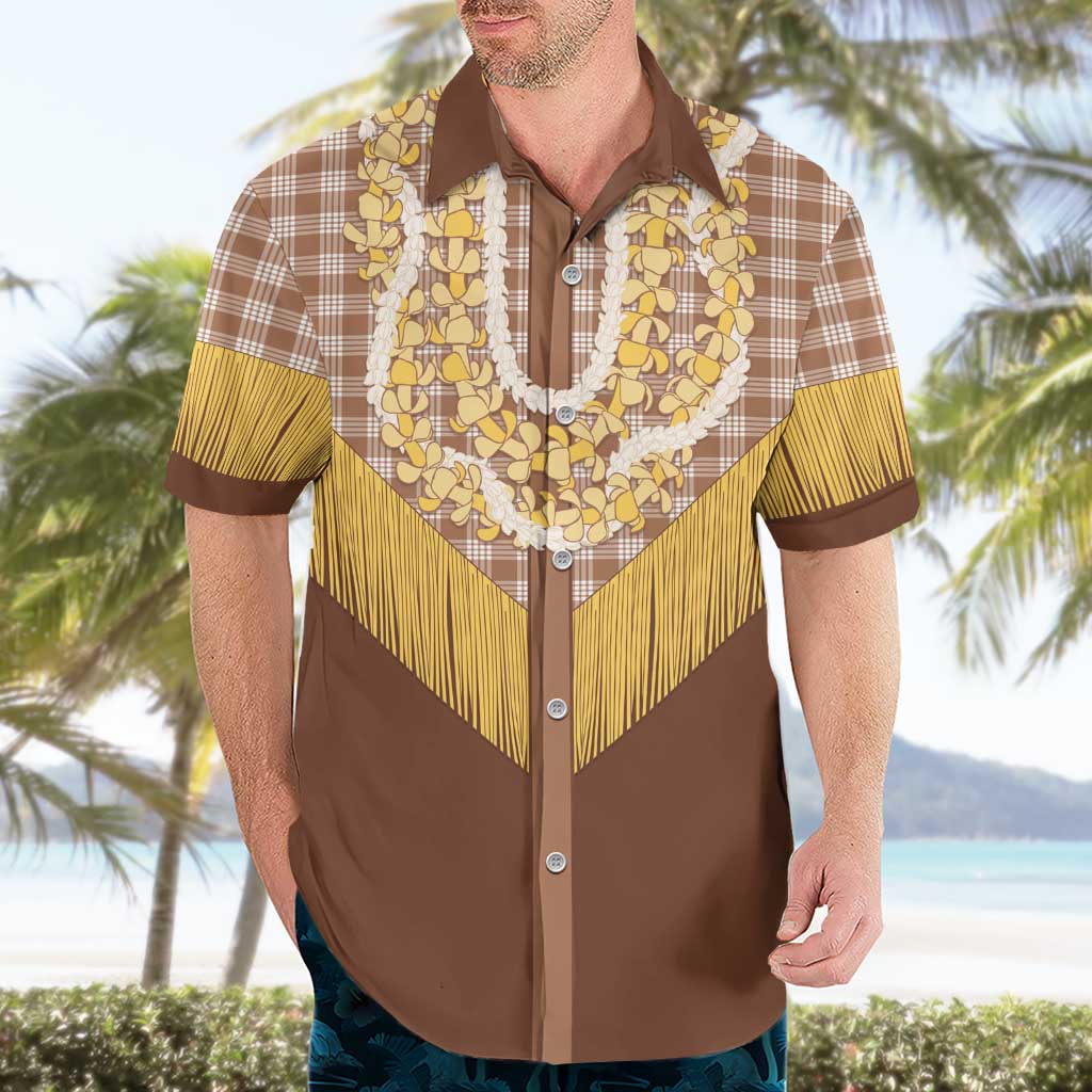 Aloha Hawaii Cowboy Custome Hawaiian Shirt Puakenikeni Lei Palaka Tassel Style LT14 - Polynesian Pride