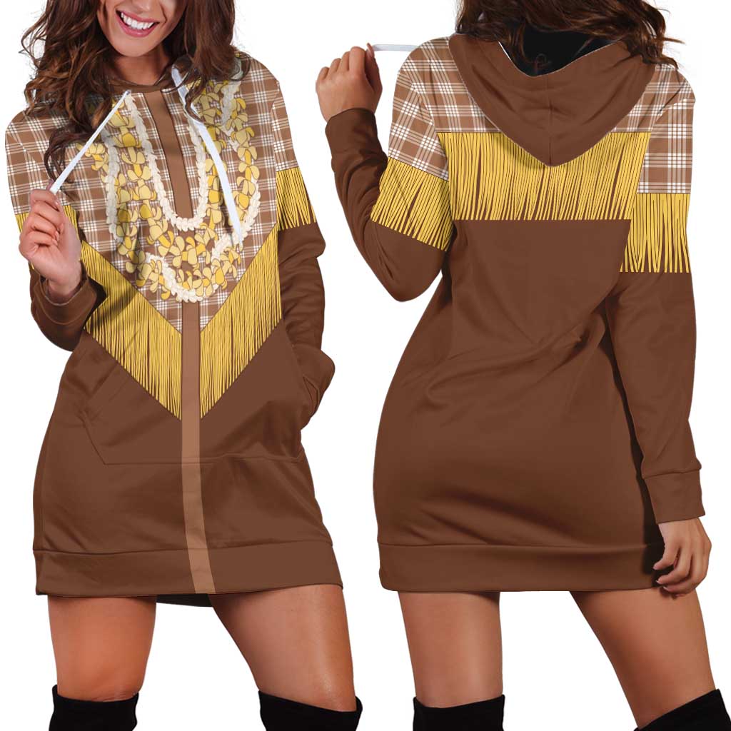 Aloha Hawaii Cowboy Custome Hoodie Dress Puakenikeni Lei Palaka Tassel Style LT14 - Polynesian Pride