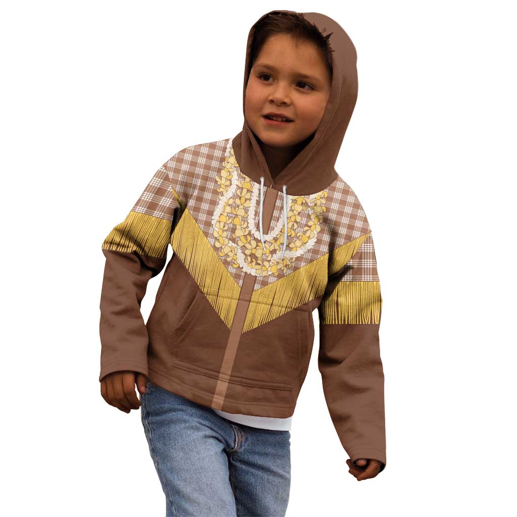 Aloha Hawaii Cowboy Custome Kid Hoodie Puakenikeni Lei Palaka Tassel Style LT14 - Polynesian Pride