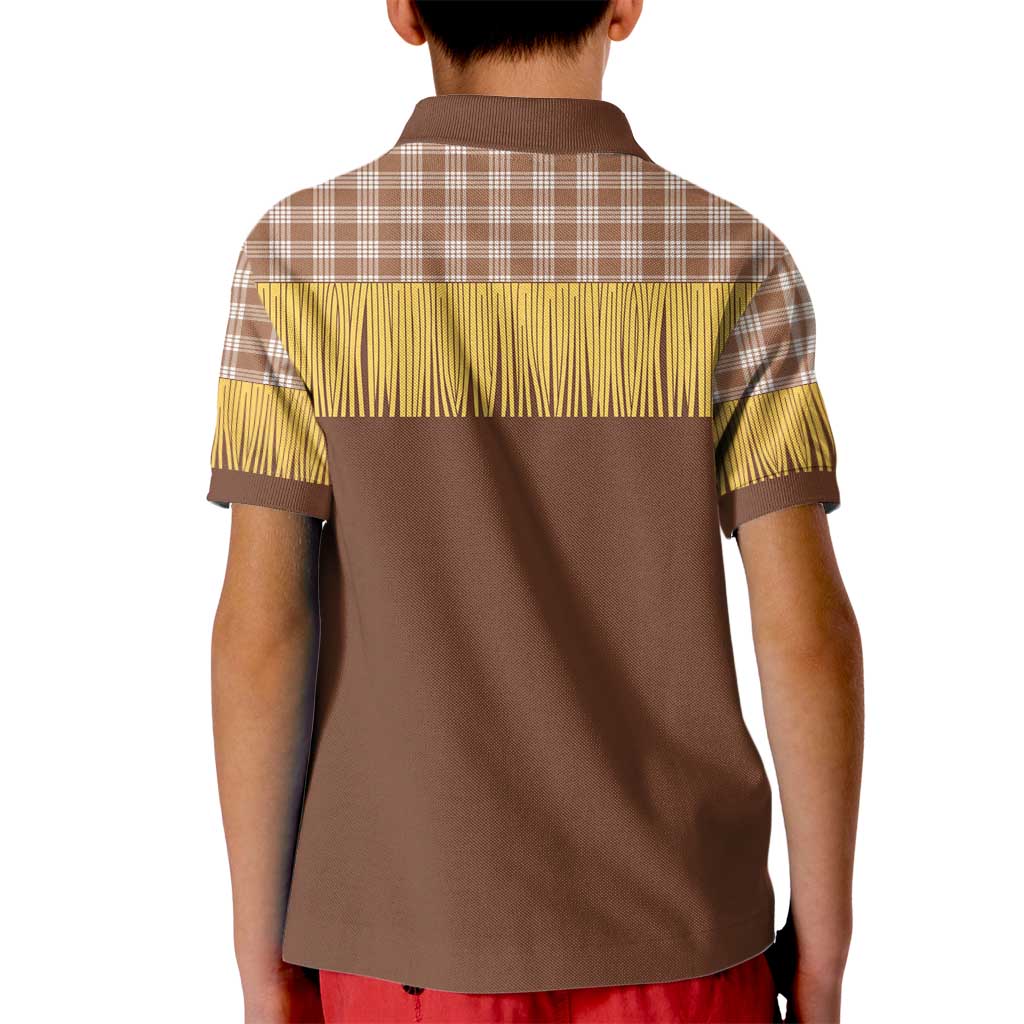 Aloha Hawaii Cowboy Custome Kid Polo Shirt Puakenikeni Lei Palaka Tassel Style LT14 - Polynesian Pride