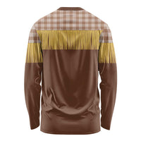 Aloha Hawaii Cowboy Custome Long Sleeve Shirt Puakenikeni Lei Palaka Tassel Style - Polynesian Pride