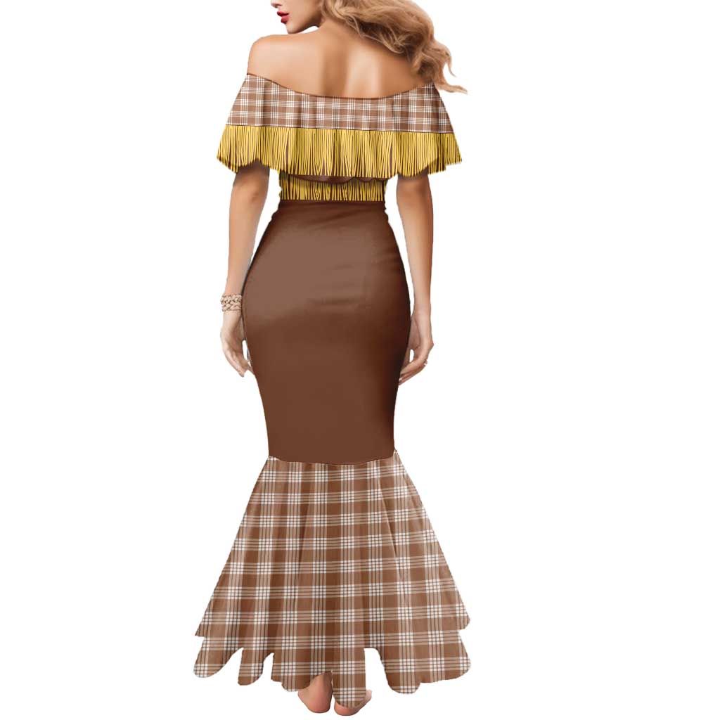 Aloha Hawaii Cowboy Custome Mermaid Dress Puakenikeni Lei Palaka Tassel Style LT14 - Polynesian Pride
