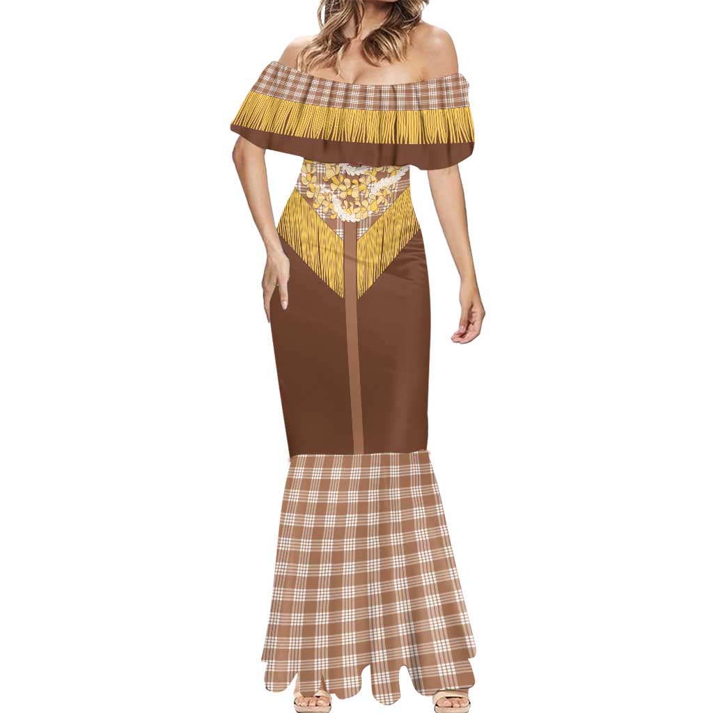 Aloha Hawaii Cowboy Custome Mermaid Dress Puakenikeni Lei Palaka Tassel Style LT14 - Polynesian Pride