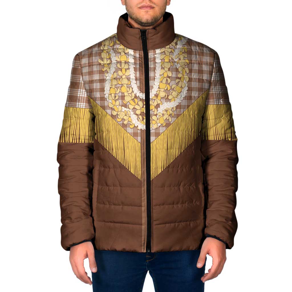 Aloha Hawaii Cowboy Custome Padded Jacket Puakenikeni Lei Palaka Tassel Style - Polynesian Pride