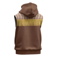 Aloha Hawaii Cowboy Custome Sleeveless Hoodie Puakenikeni Lei Palaka Tassel Style LT14 - Polynesian Pride