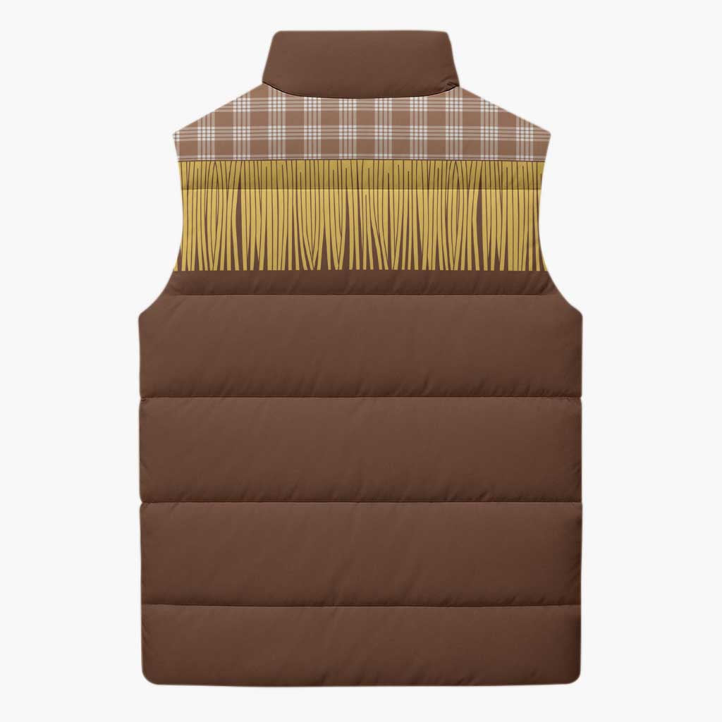 Aloha Hawaii Cowboy Custome Sleeveless Puffer Jacket Puakenikeni Lei Palaka Tassel Style - Polynesian Pride