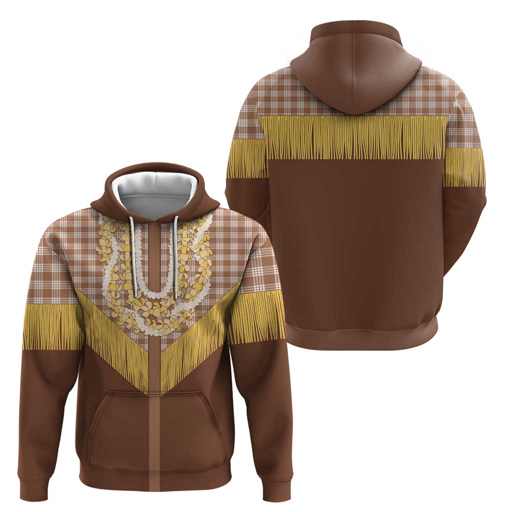 Aloha Hawaii Cowboy Custome Zip Hoodie Puakenikeni Lei Palaka Tassel Style LT14 - Polynesian Pride