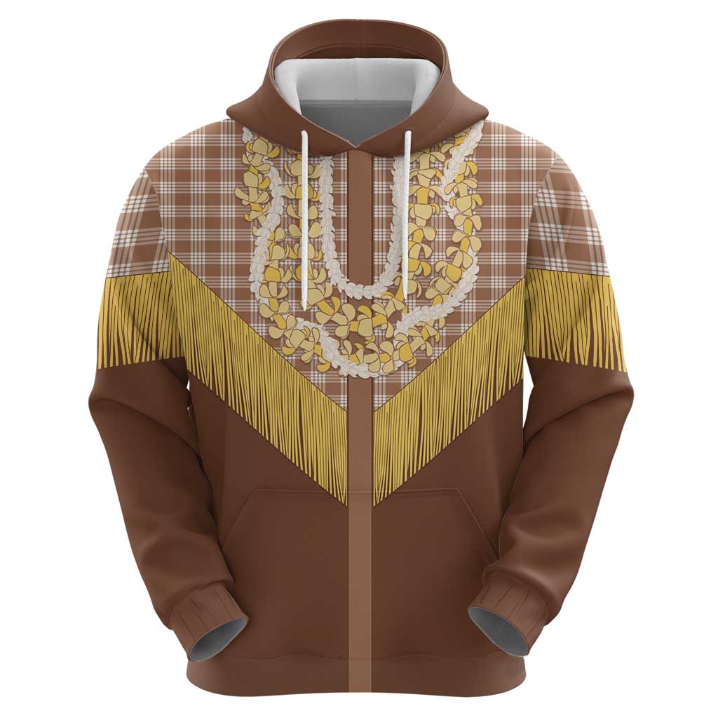 Aloha Hawaii Cowboy Custome Zip Hoodie Puakenikeni Lei Palaka Tassel Style LT14 - Polynesian Pride