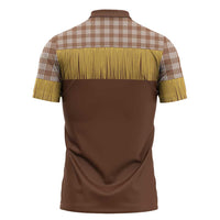 Aloha Hawaii Cowboy Custome Zipper Polo Shirt Puakenikeni Lei Palaka Tassel Style LT14 - Polynesian Pride