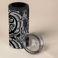 New Zealand Hammerhead Shark 4 in 1 Can Cooler Tumbler Maori Haehae Mangopare Black LT14 - Polynesian Pride