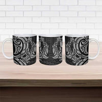 New Zealand Hammerhead Shark Ceramic Mug Maori Haehae Mangopare Black - Polynesian Pride
