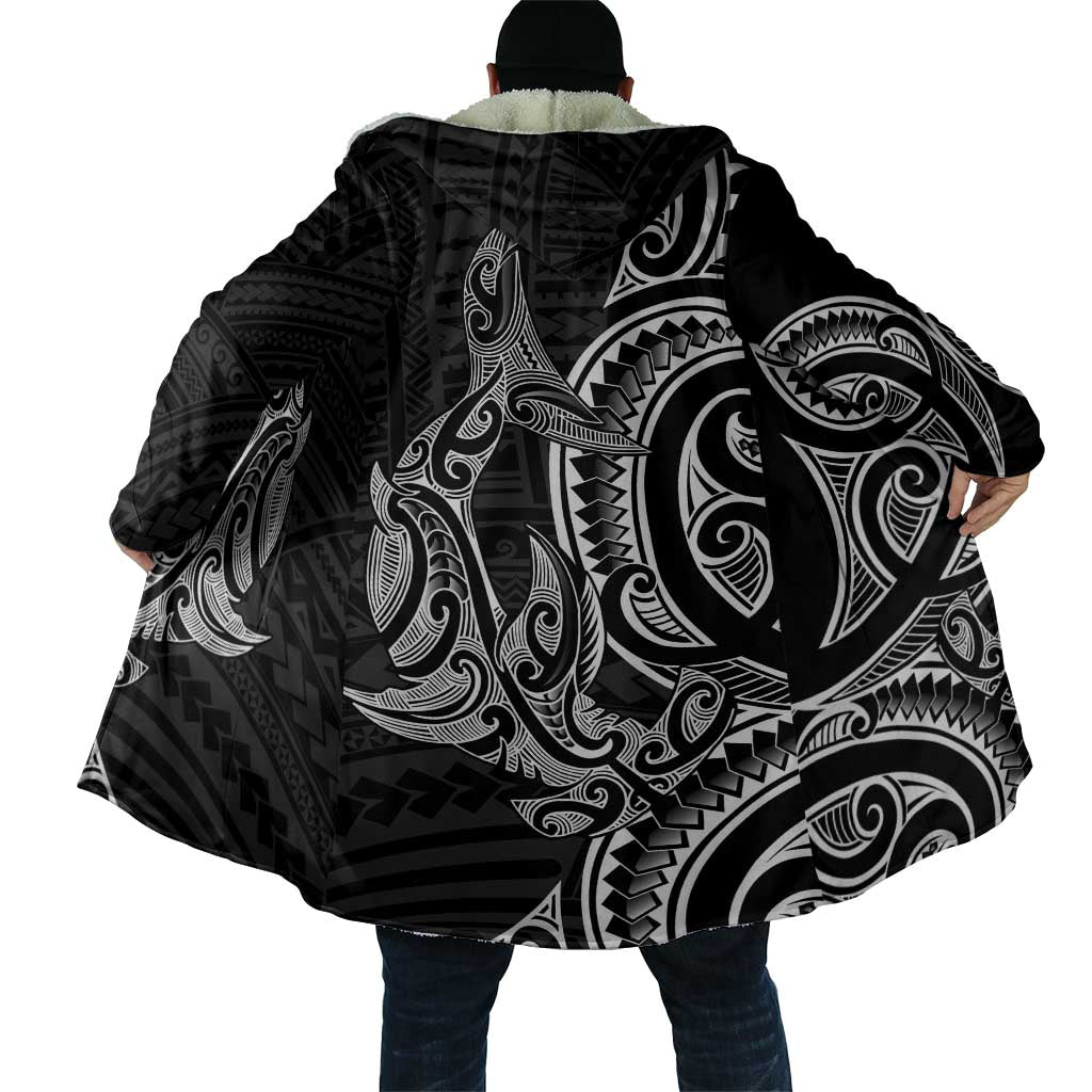New Zealand Hammerhead Shark Cloak Maori Haehae Mangopare Black - Polynesian Pride
