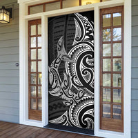 New Zealand Hammerhead Shark Door Cover Maori Haehae Mangopare Black LT14 - Polynesian Pride