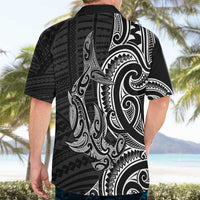 New Zealand Hammerhead Shark Hawaiian Shirt Maori Haehae Mangopare Black LT14 - Polynesian Pride
