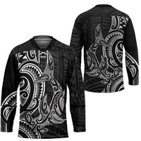 New Zealand Hammerhead Shark Hockey Jersey Maori Haehae Mangopare Black LT14 - Polynesian Pride