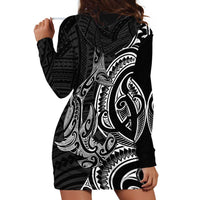New Zealand Hammerhead Shark Hoodie Dress Maori Haehae Mangopare Black LT14 - Polynesian Pride