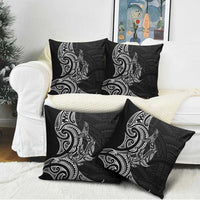 New Zealand Hammerhead Shark Pillow Cover Maori Haehae Mangopare Black - Polynesian Pride