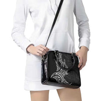New Zealand Hammerhead Shark Shoulder Handbag Maori Haehae Mangopare Black - Polynesian Pride