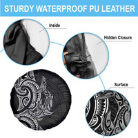 New Zealand Hammerhead Shark Spare Tire Cover Maori Haehae Mangopare Black LT14 - Polynesian Pride