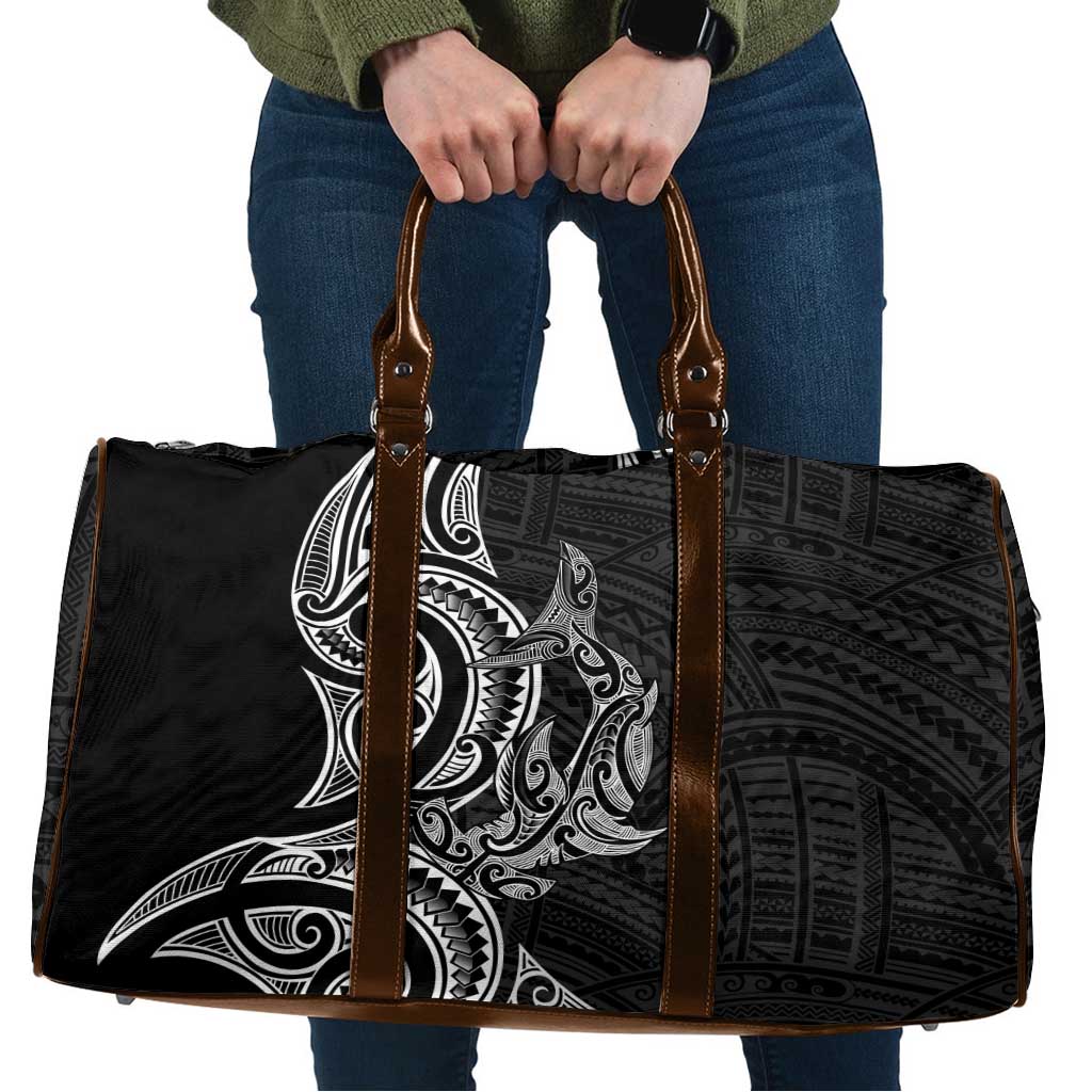 New Zealand Hammerhead Shark Travel Bag Maori Haehae Mangopare Black LT14 Black - Polynesian Pride