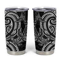 New Zealand Hammerhead Shark Tumbler Cup Maori Haehae Mangopare Black LT14 Black - Polynesian Pride
