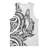 New Zealand Hammerhead Shark Basketball Jersey Maori Haehae Mangopare White LT14 Unisex White - Polynesian Pride