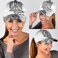 New Zealand Hammerhead Shark Classic Cap Maori Haehae Mangopare White - Polynesian Pride