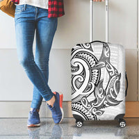 New Zealand Hammerhead Shark Luggage Cover Maori Haehae Mangopare White - Polynesian Pride