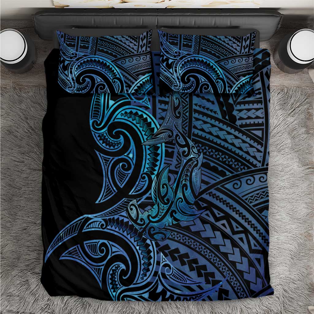 New Zealand Hammerhead Shark Bedding Set Maori Haehae Mangopare Galaxy - Polynesian Pride