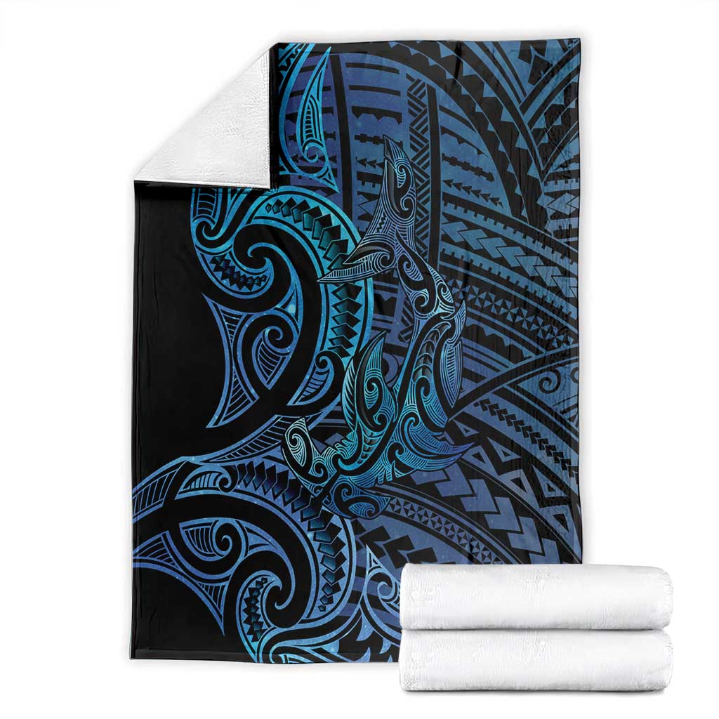 New Zealand Hammerhead Shark Blanket Maori Haehae Mangopare Galaxy - Polynesian Pride