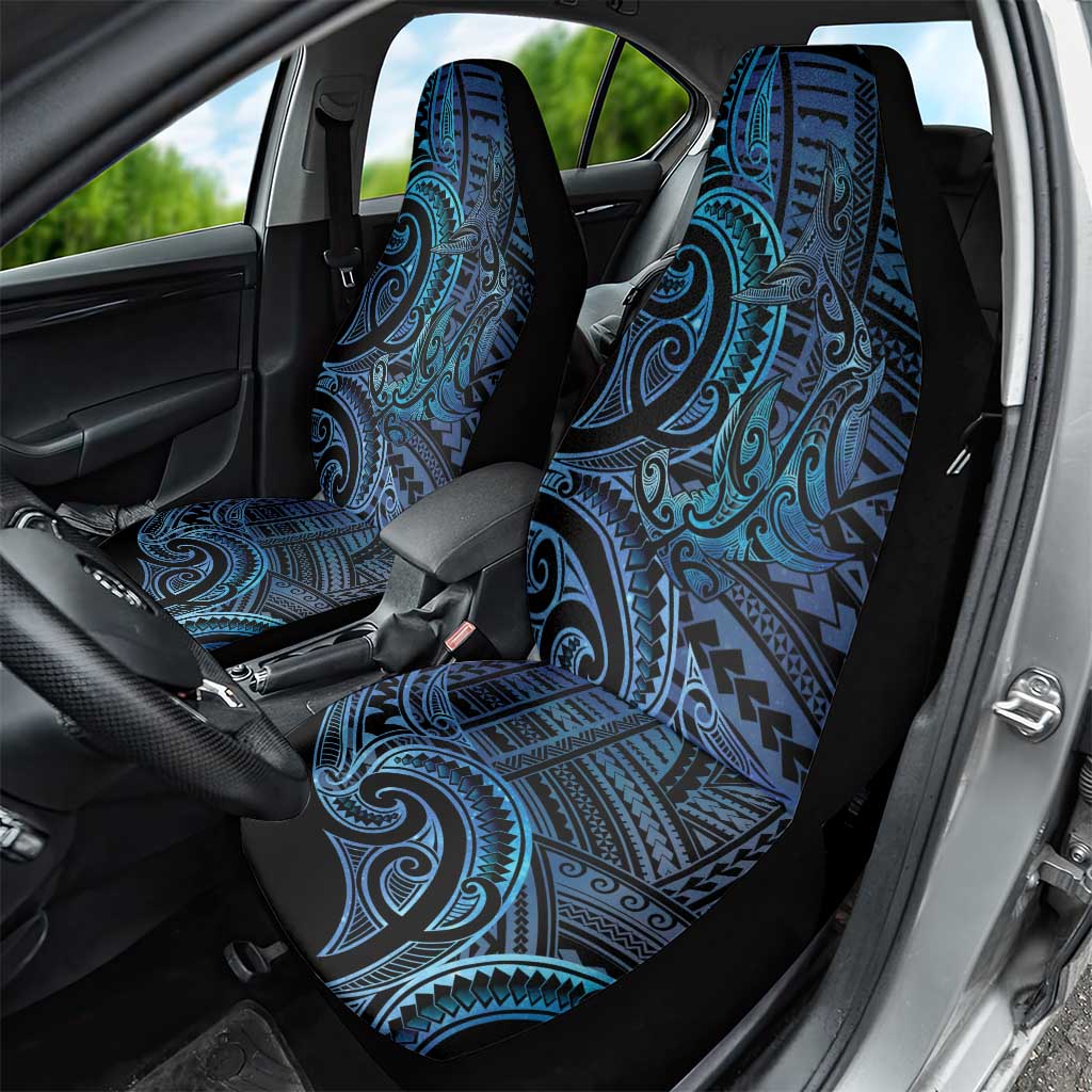 New Zealand Hammerhead Shark Car Seat Cover Maori Haehae Mangopare Galaxy - Polynesian Pride